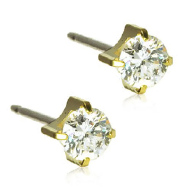 Blomdahl Örhängen Tiffany CZ White 5 mm 15‑1304‑30