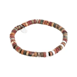 Armband By Billgren jaspis, stål, brun/röd – 8212