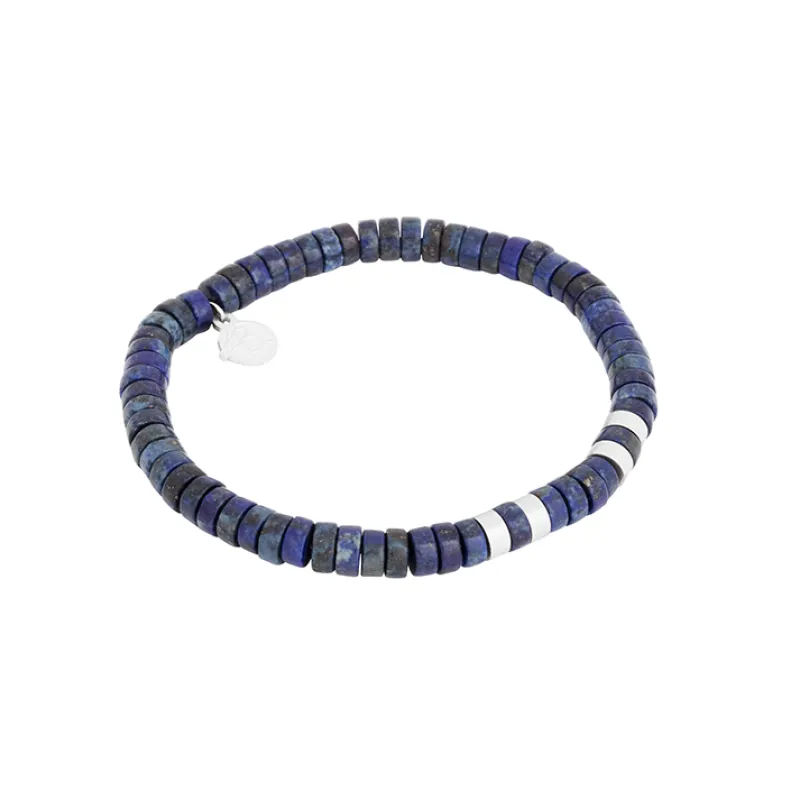 Armband By Billgren jaspis, stål, brun/röd – 8212