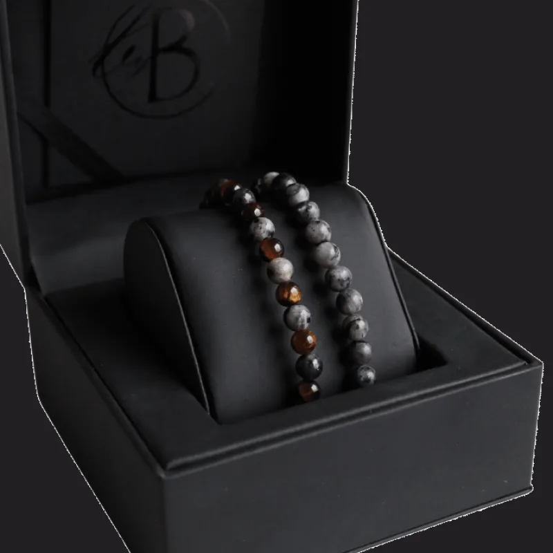 Armband By Billgren sset, beads, jord/grå – 8115-8139