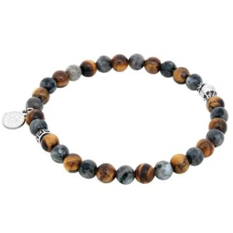 Armband By Billgren sset, beads, jord/grå – 8115-8139