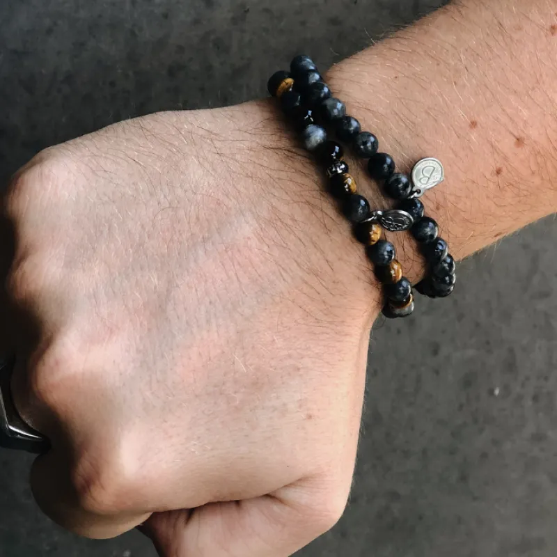 Armband By Billgren sset, beads, jord/grå – 8115-8139