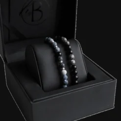 Armband By Billgren sset, beads, blå/svart – 8158-8137