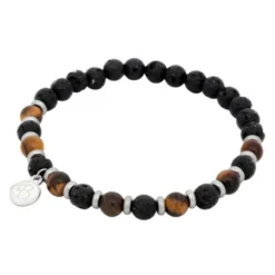 Armband By Billgren sset, läder/beads, svart/brun – 8188-8160