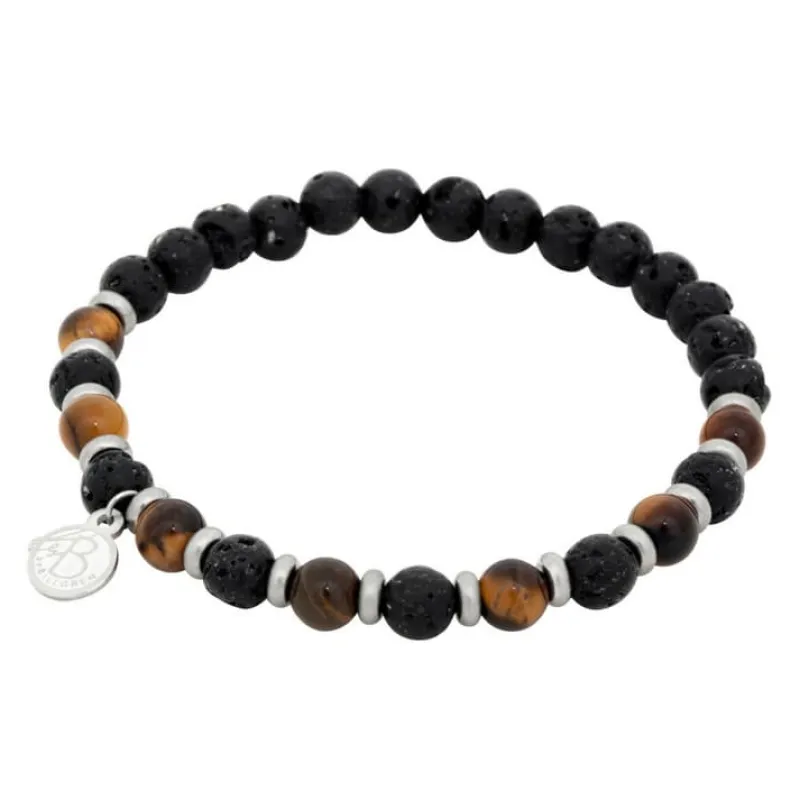 Armband By Billgren sset, läder/beads, svart/brun – 8188-8160
