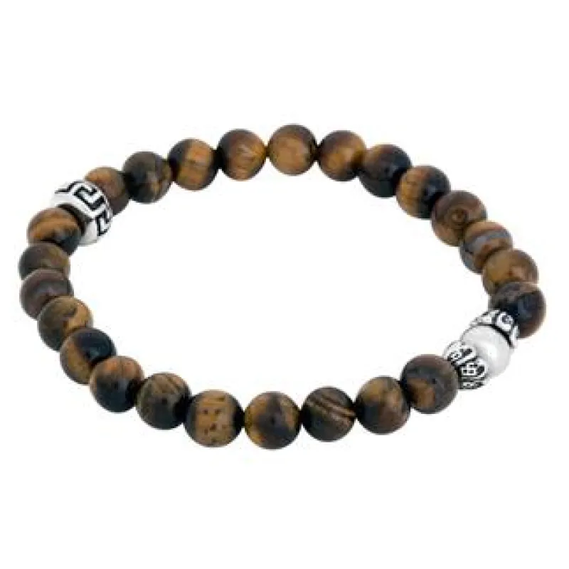 Armband By Billgren Beads, brun/silver – 8918