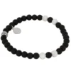 Armband By Billgren Beads, Howilte, svart/vit/silver – 8941