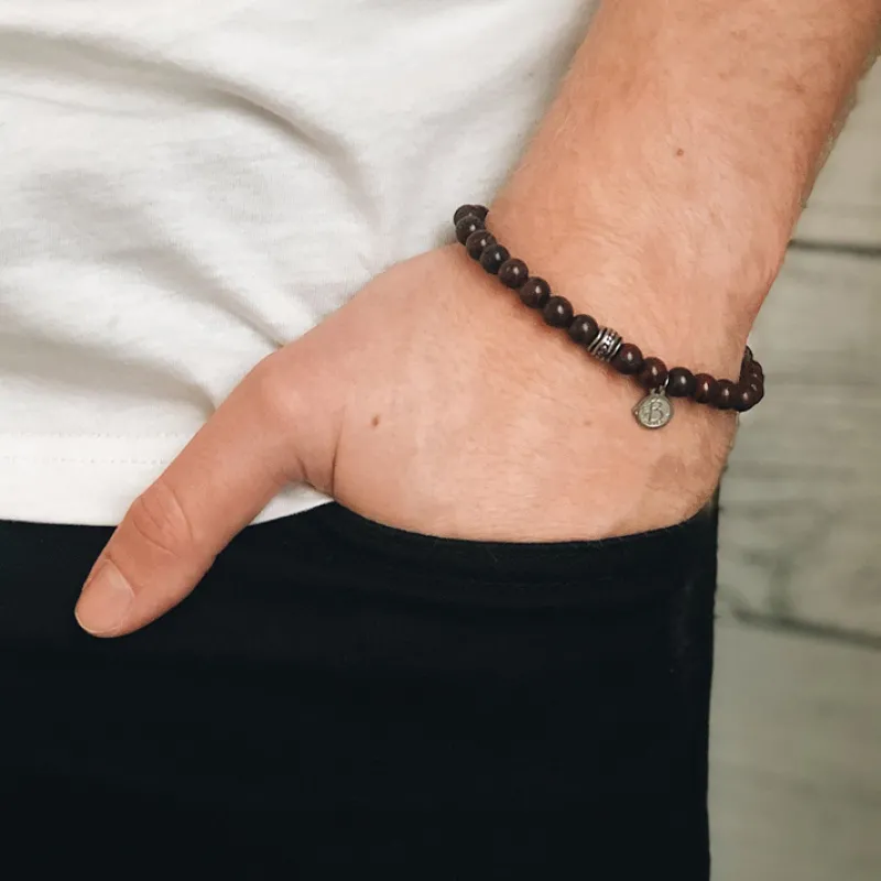 Armband By Billgren Beads, Jaspis röd/silver – 8141