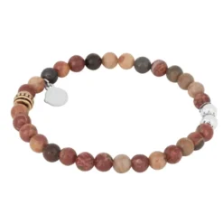 Armband By Billgren Beads, Jaspis röd/brun/grön – 8116