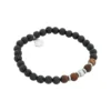 Armband By Billgren Beads, jaspis, lavasten, stål – 8228