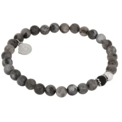 Armband By Billgren Beads, Jaspis grå/silver – 8115