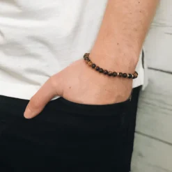 Armband By Billgren Beads, Lavasten/Onyx, svart – 8172