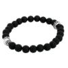 Armband By Billgren Beads, mattsvart/silver – 8916