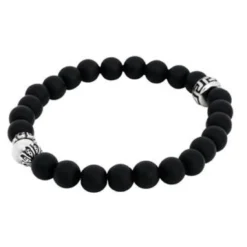 Armband By Billgren Beads, mattsvart/silver – 8916