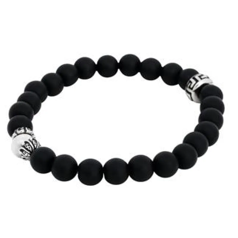 Armband By Billgren Beads, mattsvart/silver – 8916