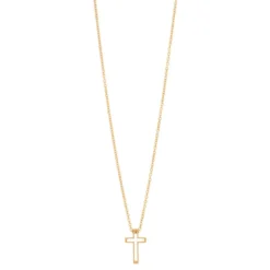 By Billgren Halsband, litet kors, stål/guld – 9123