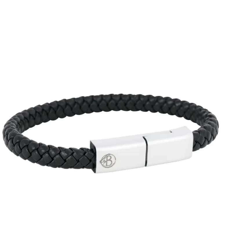 By Billgren Laddningsarmband iPhone Svart/Stål – 8290