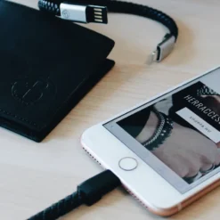 Armband By Billgren Läder/Beads, Brun/Blå – 8189
