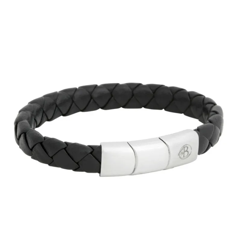 Armband By Billgren Läder, dubbel, brun/grå – 8216