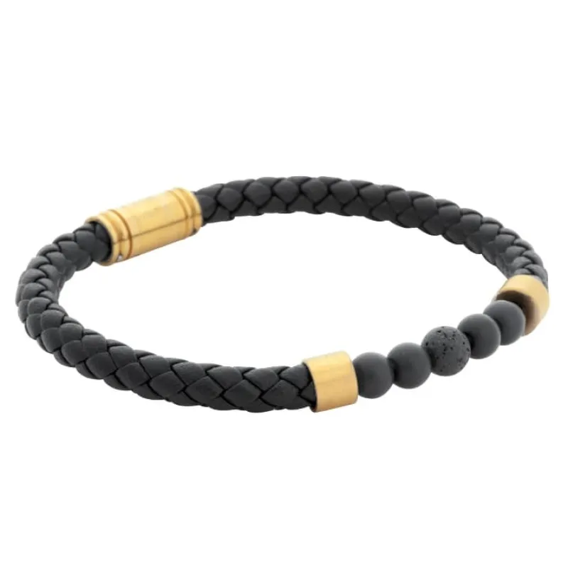 Armband By Billgren Läder, dubbel, brun/grå – 8216