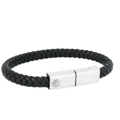Armband By Billgren Läder, dubbel, brun/grå – 8216