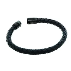 Armband By Billgren Läder, dubbel, brun/grå – 8216