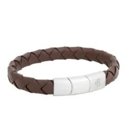 Armband By Billgren Läder Flätat Brunt – 8146