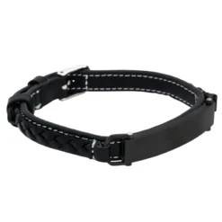 Armband By Billgren Läder, Graverbar stålbricka, Svart – 8975