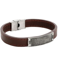 Armband By Billgren Läder, Pattern, svart – 8177