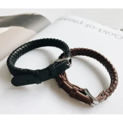 Armband By Billgren Läder, spänne, brunt – 8182