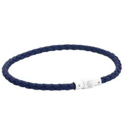 Armband By Billgren Läder Tunt/Flätat Blå – 8203