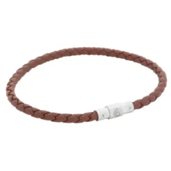 Armband By Billgren Läder Tunt/Flätat Cognac – 8202