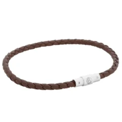 Armband By Billgren Läder Tunt/Flätat Brun – 8201