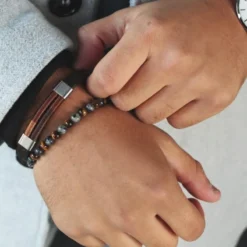 Armband By Billgren Läder, Tvinnad – 8232