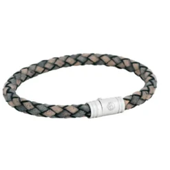 Armband By Billgren Läder, Vintage, grå/beige – 8151