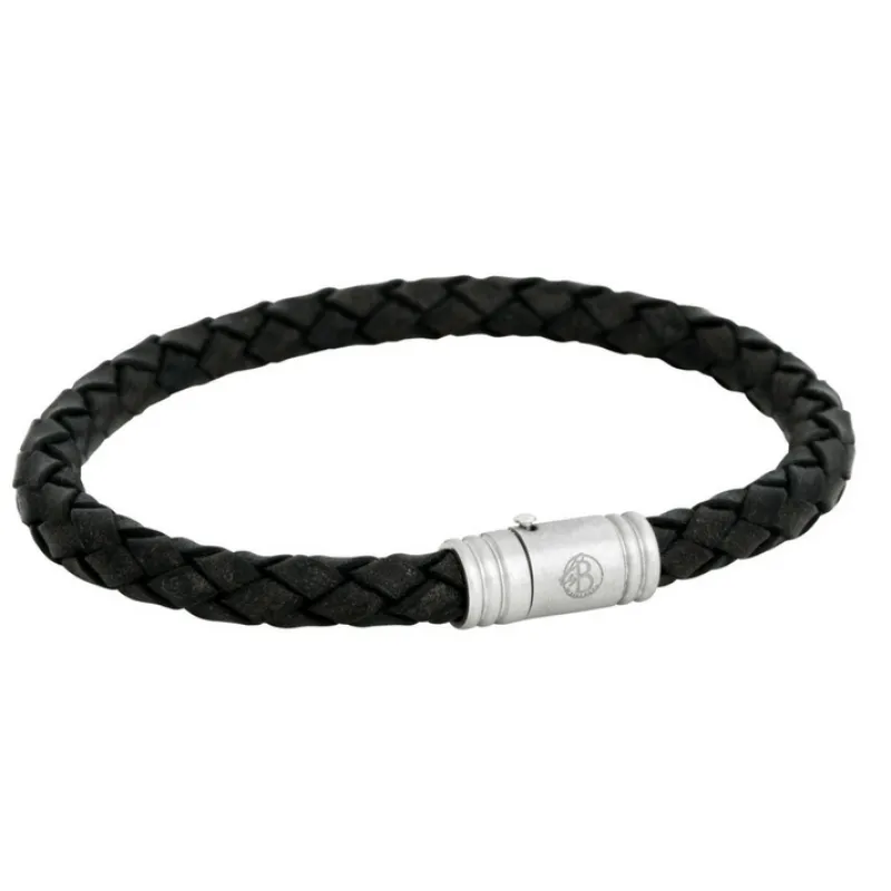 Armband By Billgren – Läder, vintage Svart 8150