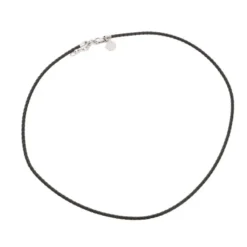 By Billgren Läderhalsband, Flätat, Svart – 9171