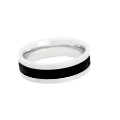 By Billgren Ring, stål, svart gummi – 5614