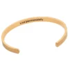 Armband By Billgren Stål, Cuff “Live passionately”, guld – 8121