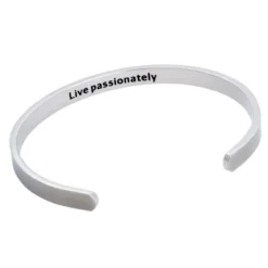Armband By Billgren Stål, Cuff “Live passionately”, silver – 8972