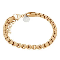 Armband By Billgren Stål, länk/kulor, guld – 8169