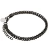 Armband By Billgren Stål, länk, svart – 8155