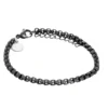 Armband By Billgren Stål, mörkgrå/silver – 8103