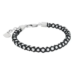Armband By Billgren Stål, svart rep – 8224