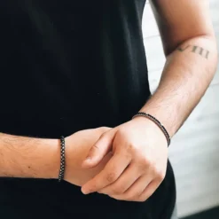 Armband By Billgren Stål, svart rep – 8224