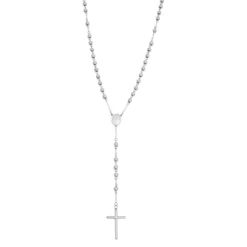 By Billgren Stålhalsband, kors, beads – 9140