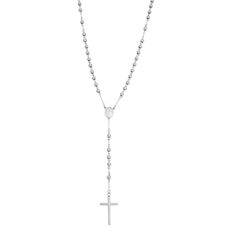 By Billgren Stålhalsband, kors, beads – 9140
