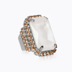 Caroline Svedbom Alexa Ring / Electric White Combo (Rhodium)