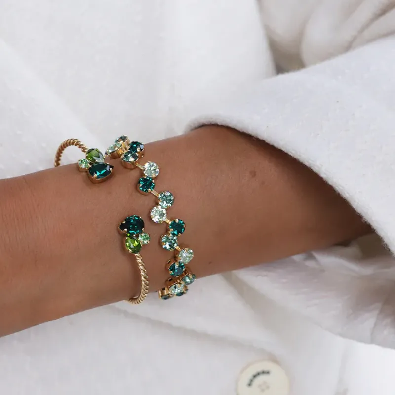 Caroline Svedbom Armband Caroline Svedbom Alisia Armband / Green Combo (Gold)