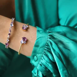 Caroline Svedbom Armband Caroline Svedbom Alisia Armband / Violet Combo (Rhodium)